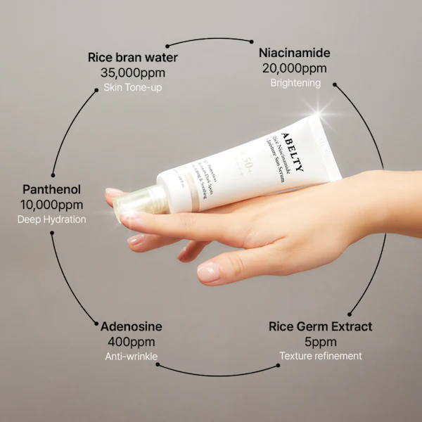 [Abelty] Rice Squalane Moisture Sun Serum 50ml - Image 6