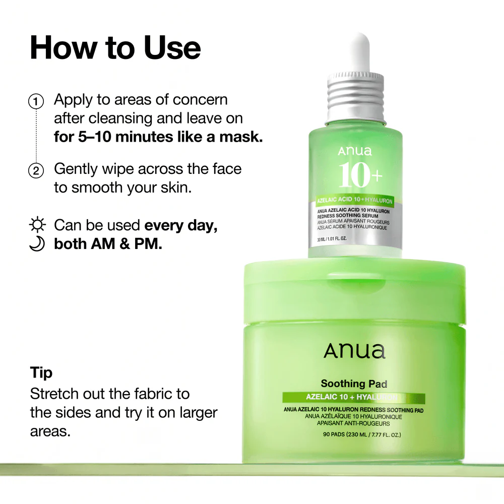 [Anua] Azelaic 10 Hyaluron Redness Soothing Pad 90ea - Image 7