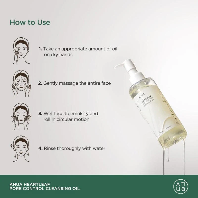 [Anua] HEARTLEAF PORE CONTROL CLEANSING OIL 200ml - Image 4