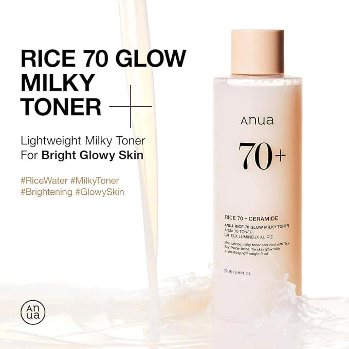 [Anua] RICE 70 GLOW MILKY TONER 250ml - Image 2