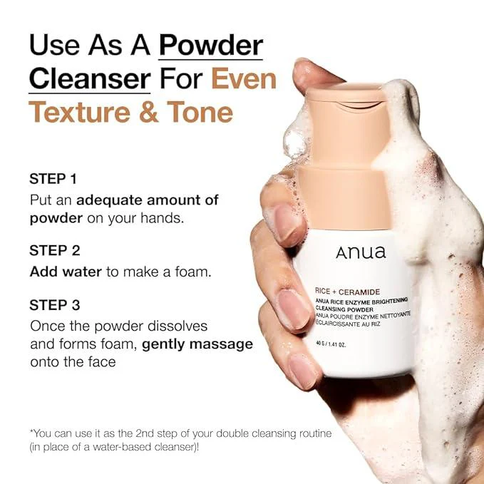 [Anua] RICE ENZYME BRIGHTENING CLEANSING POWDER 40g - Image 4