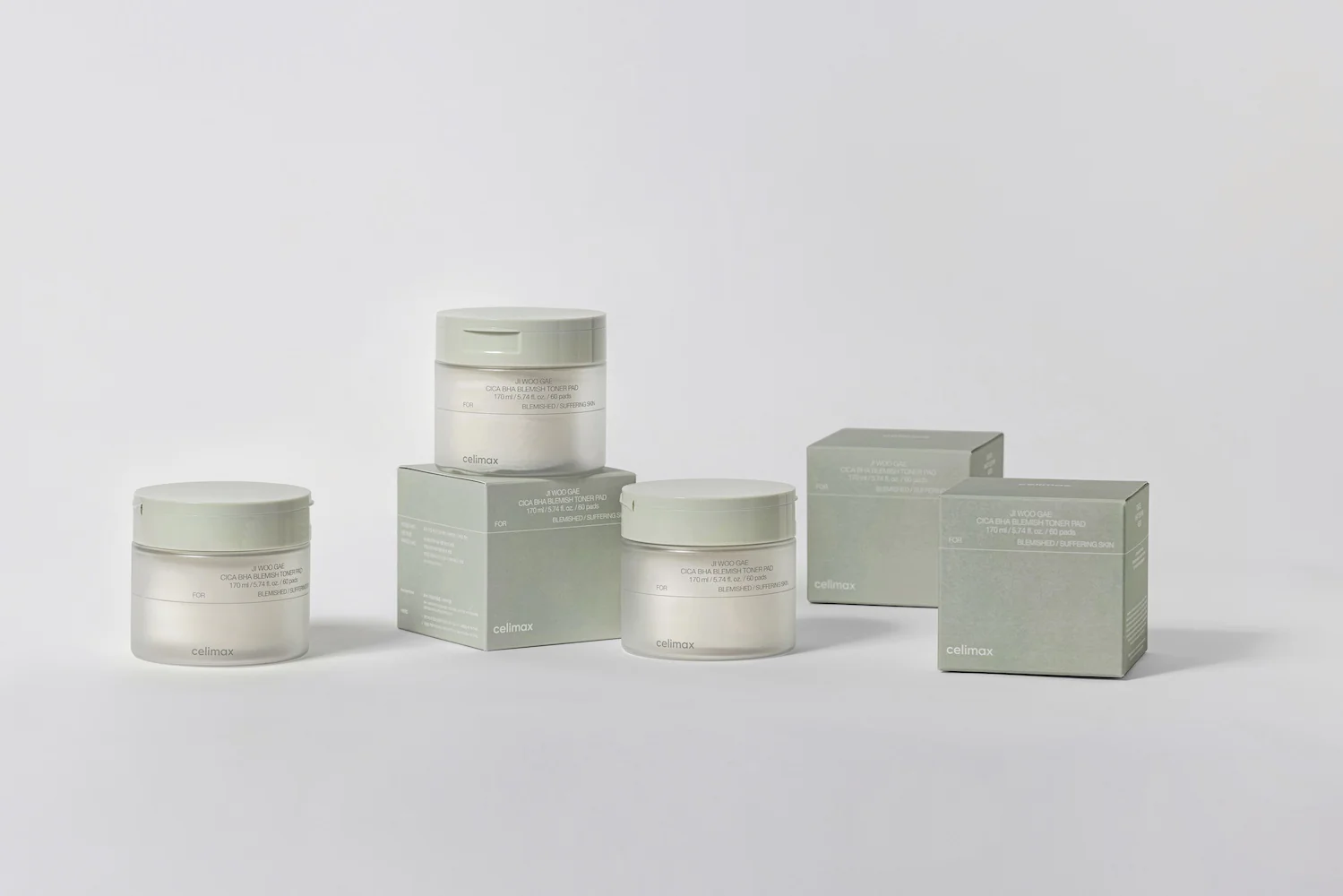[celimax] Ji Woo Gae Cica BHA Blemish Toner Pad 60pad - Image 24