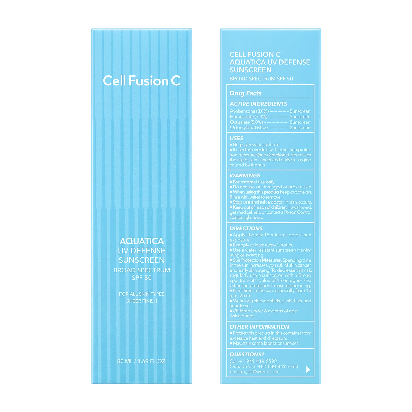 [CellFusionC] Aquatica UV Defense Sunscreen OTC 50ml - Image 3