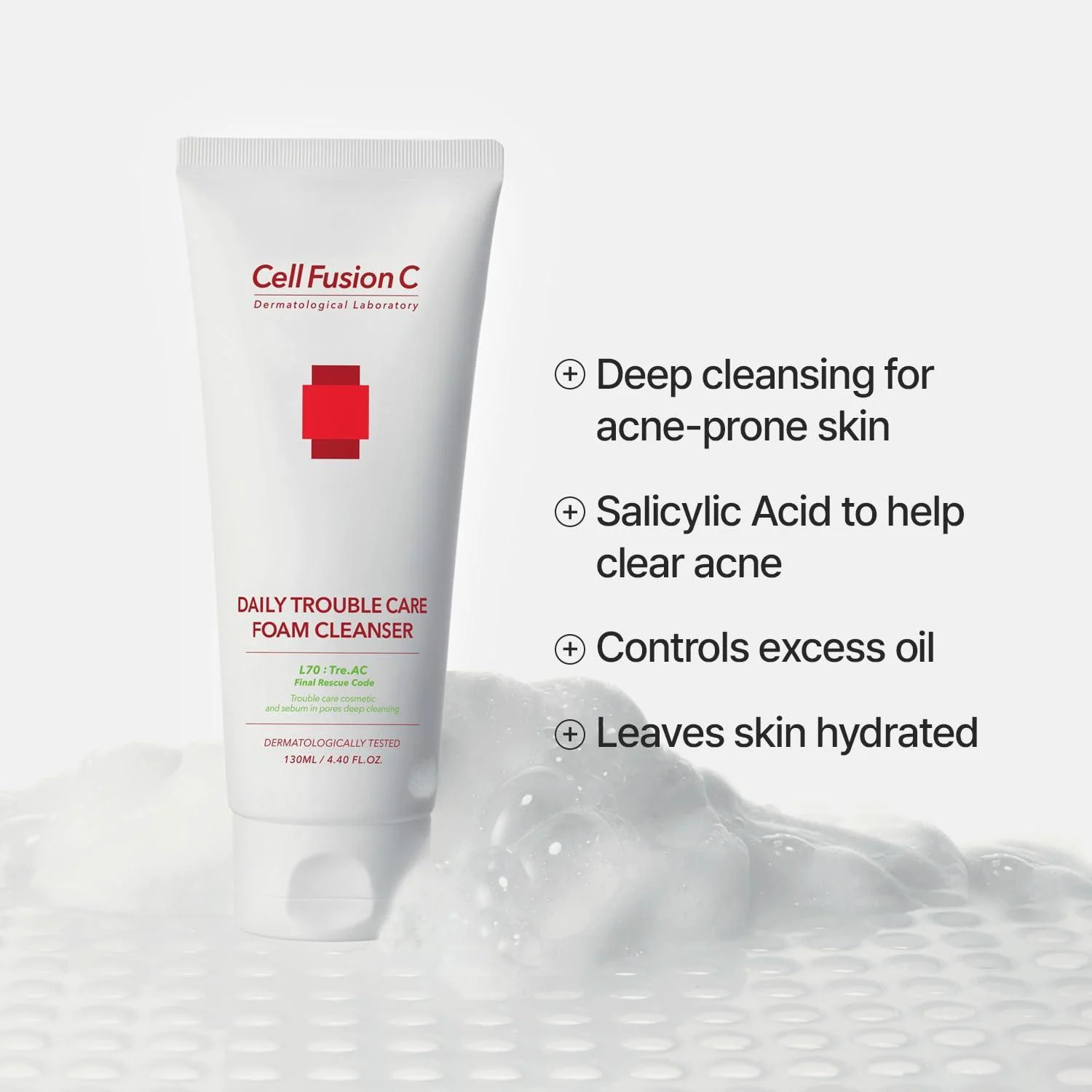[CellFusionC] TRE.AC Daily Trouble Care Foam Cleanser - 130ml - Image 6