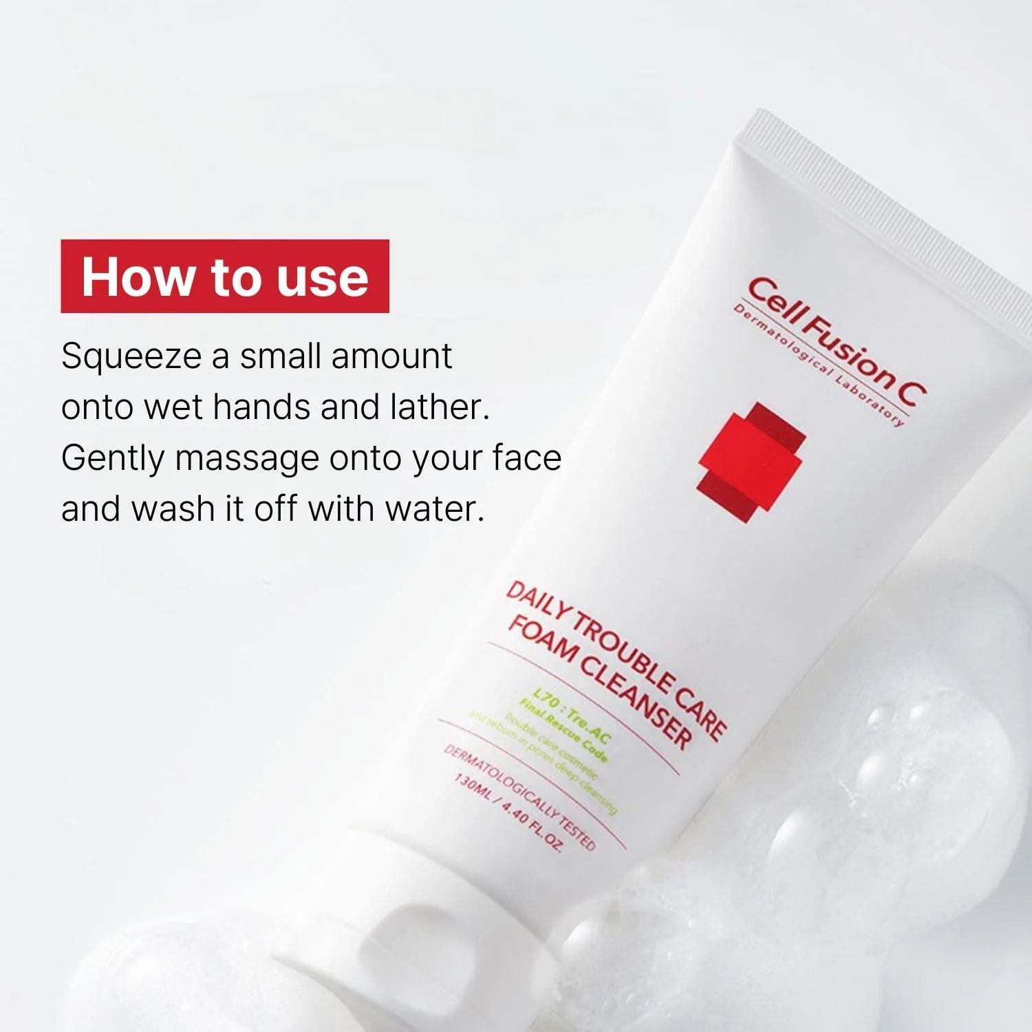 [CellFusionC] TRE.AC Daily Trouble Care Foam Cleanser - 130ml - Image 8