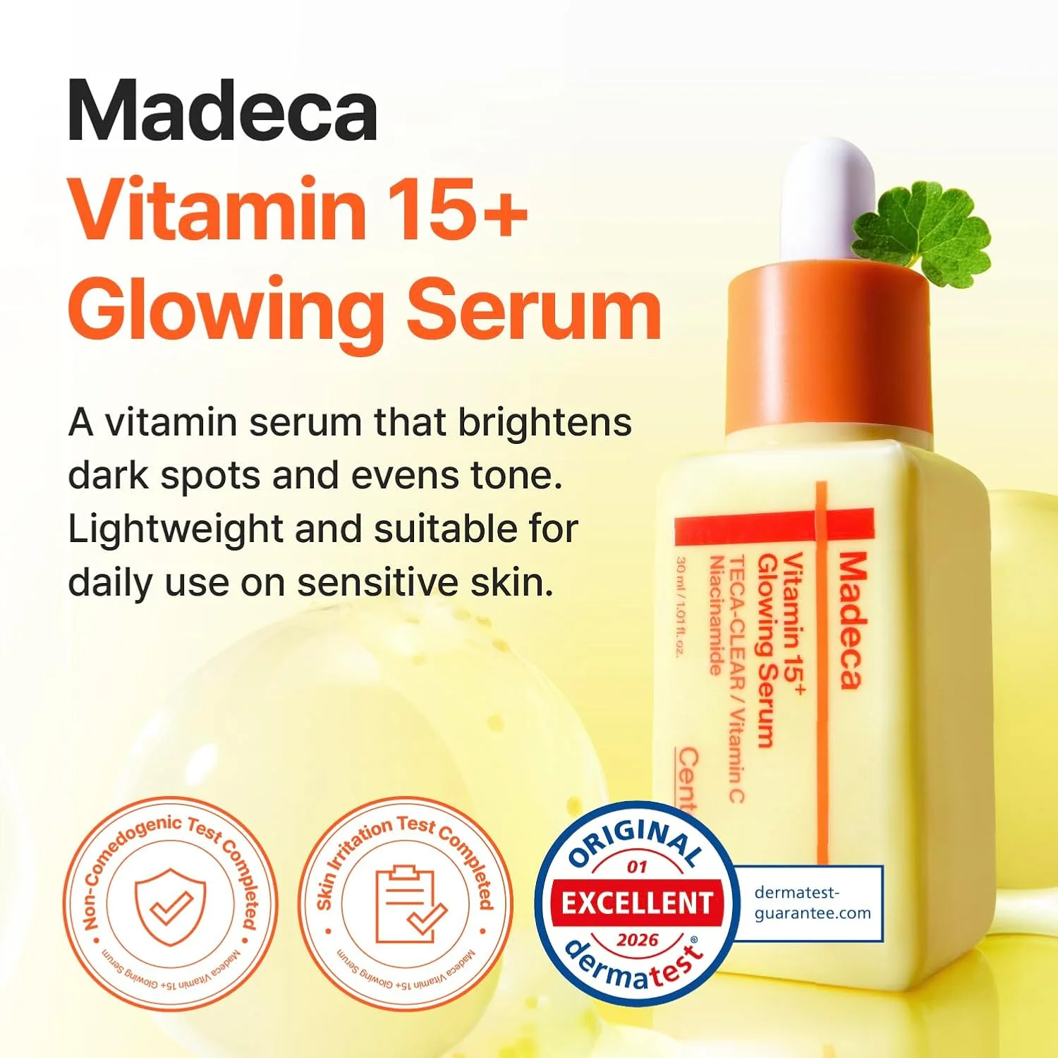 [Centellian24] Madeca Vitamin 15+ Glowing Serum 30ml - Image 4
