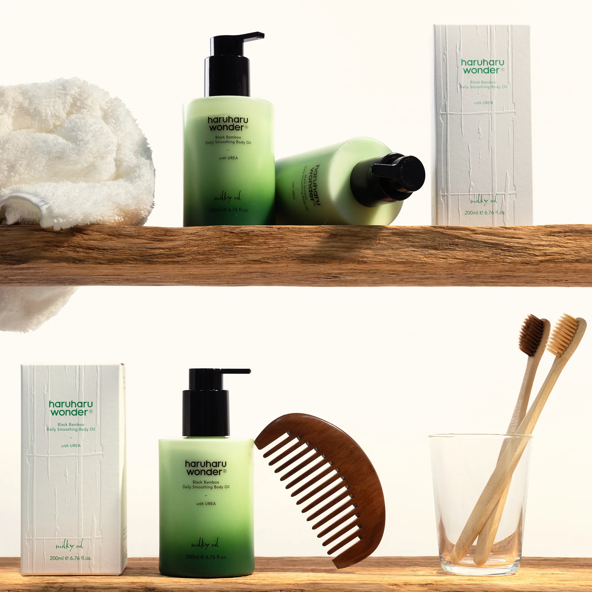 [haruharuwonder] Black Bamboo Daily Soothing Body Oil 200ml - Image 6