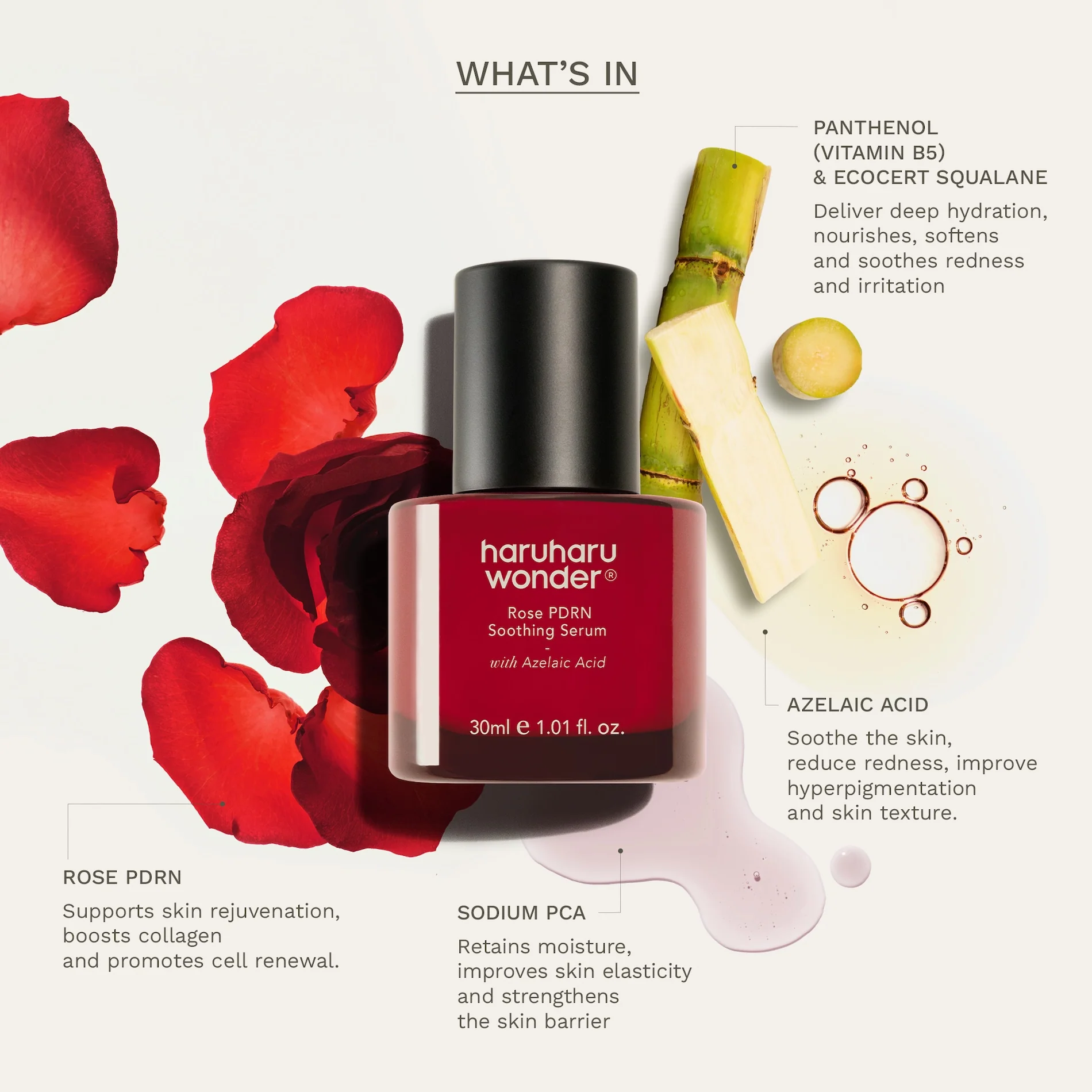 [haruharuwonder] Suero calmante Rose PDRN 30ml - Image 3