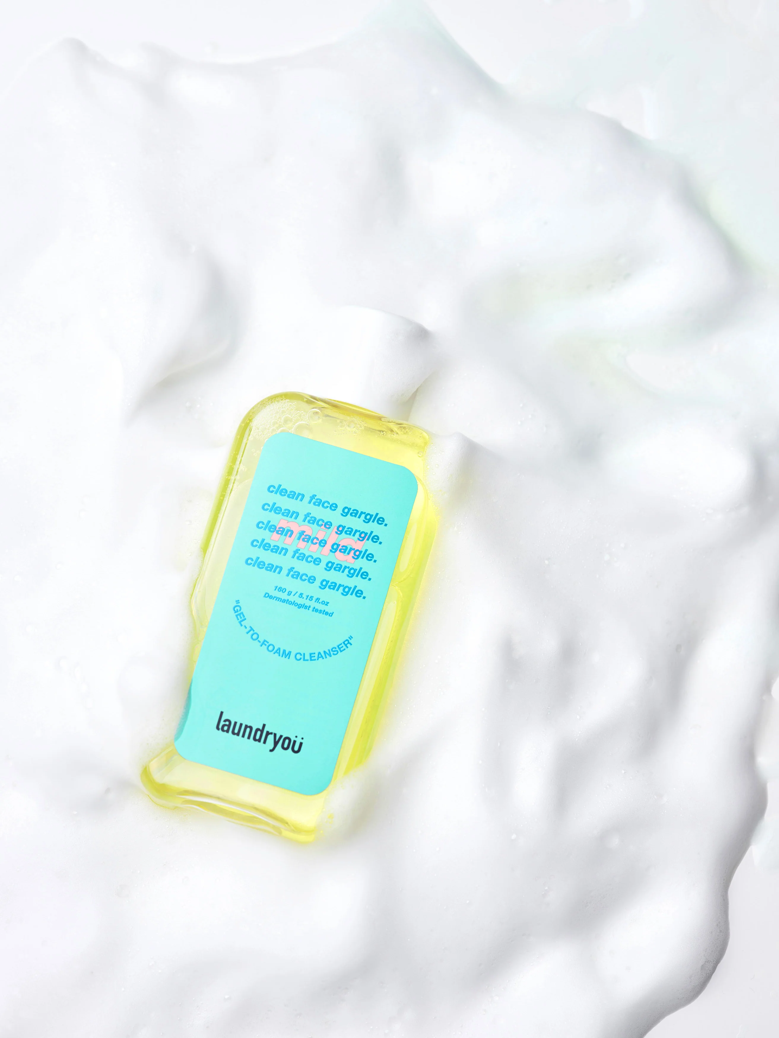 [Laundryou] Limpiador facial suave en gel para gárgaras, 160 g - Image 4