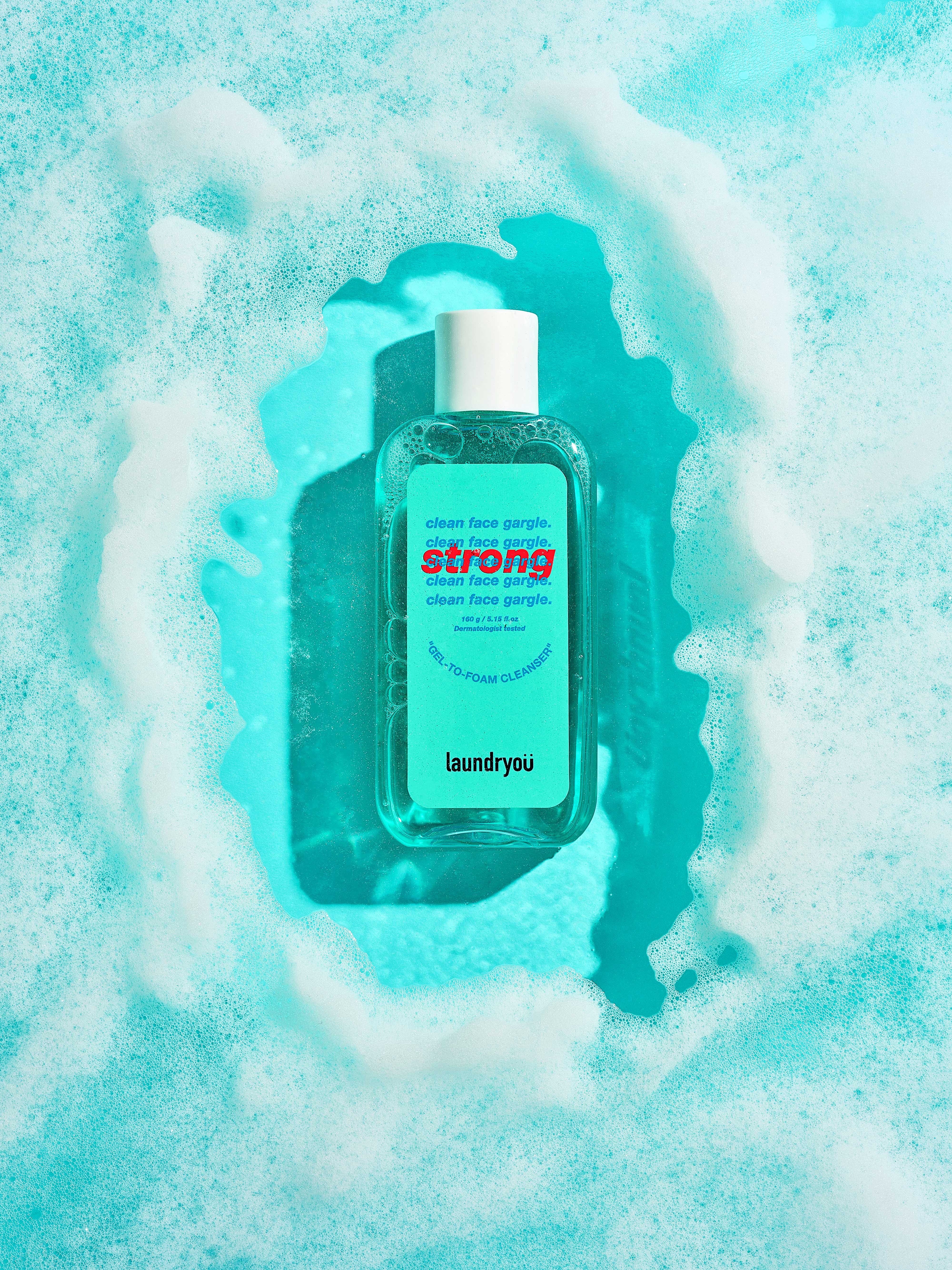 [Laundryou] Limpiador facial en gel para gárgaras Clean Face Gargle, espuma fuerte, 160 g - Image 3