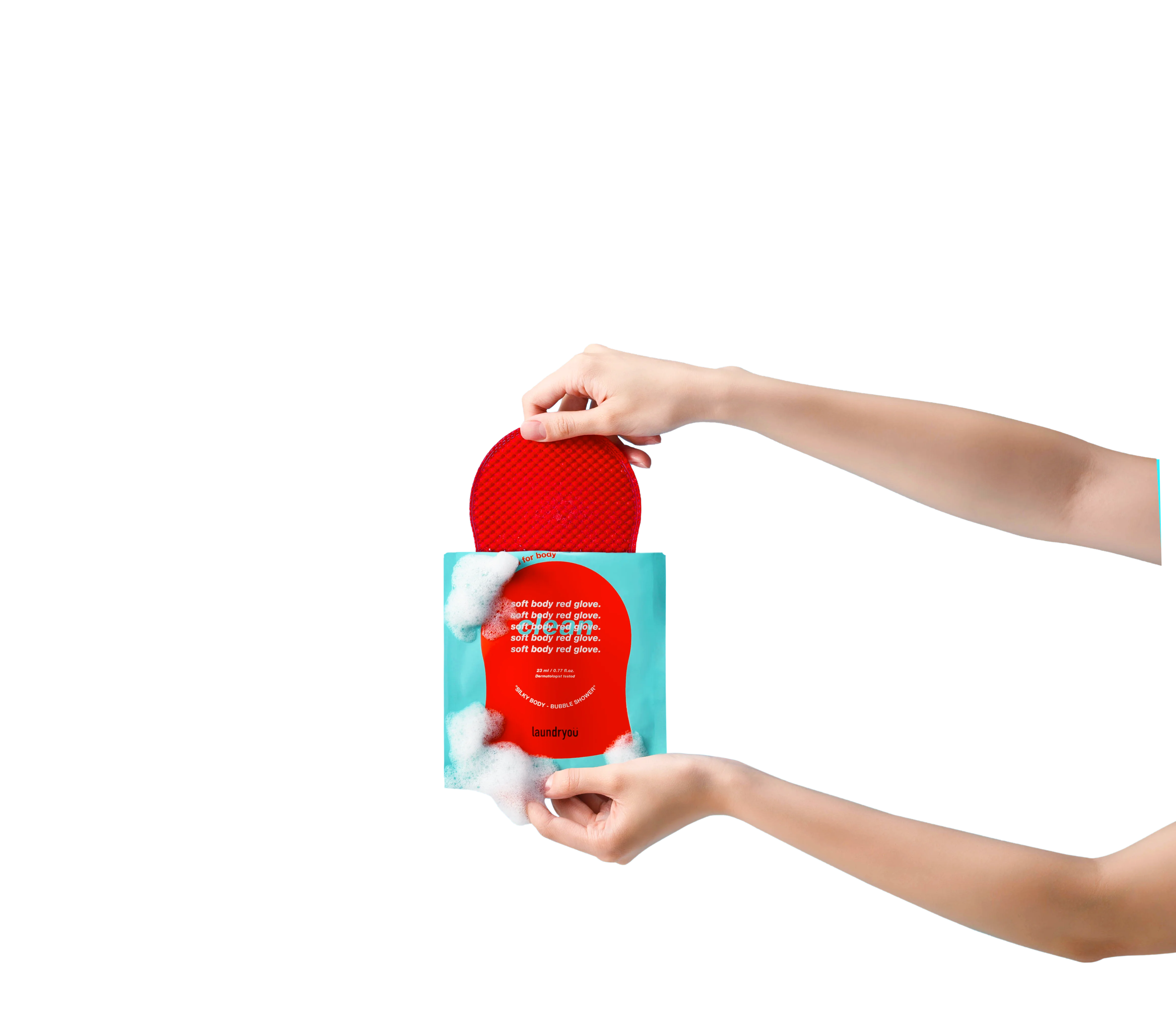 [Laundryou] Guante suave para limpieza corporal 23 ml x 5 unidades - Image 3