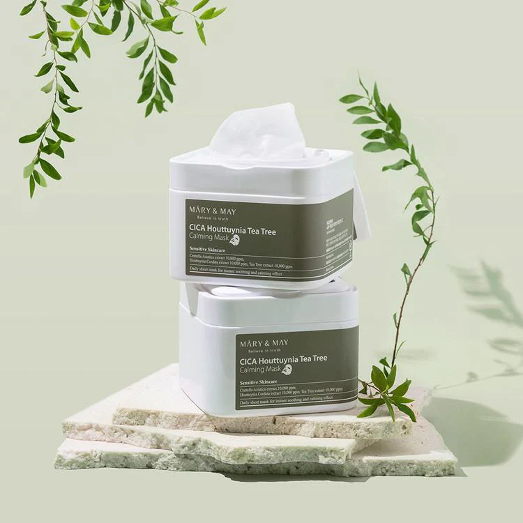 [Mary&May] Cica Houttuynia cordata Tea Tree Calming Mask Pack - 30 sheets - Image 5
