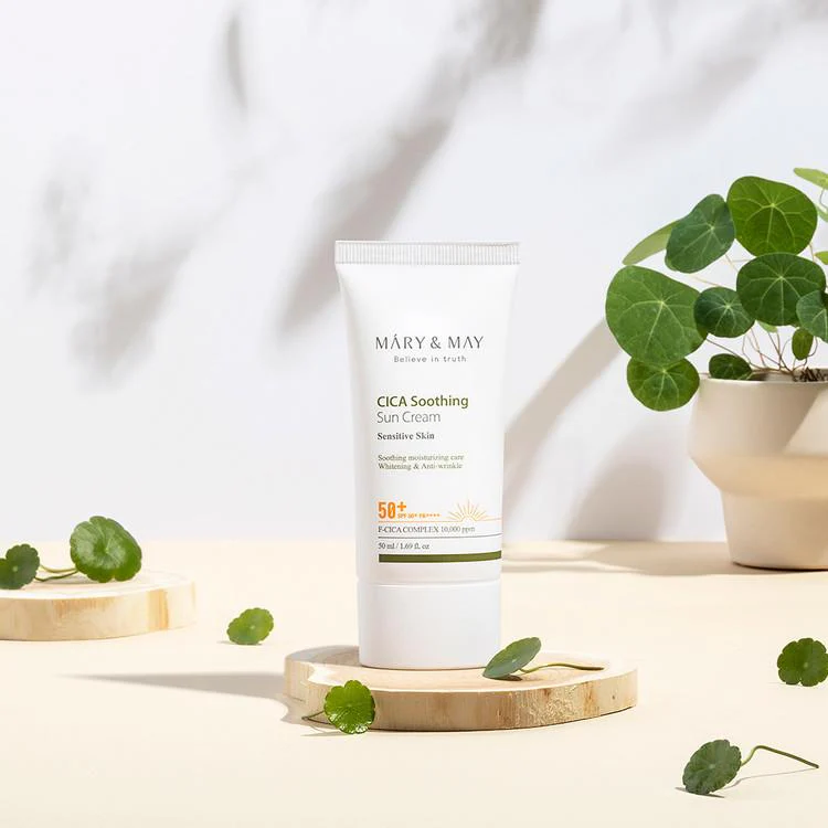 [Mary&May] CICA Soothing Sun Cream SPF50+ PA++++ - 50ml - Image 4