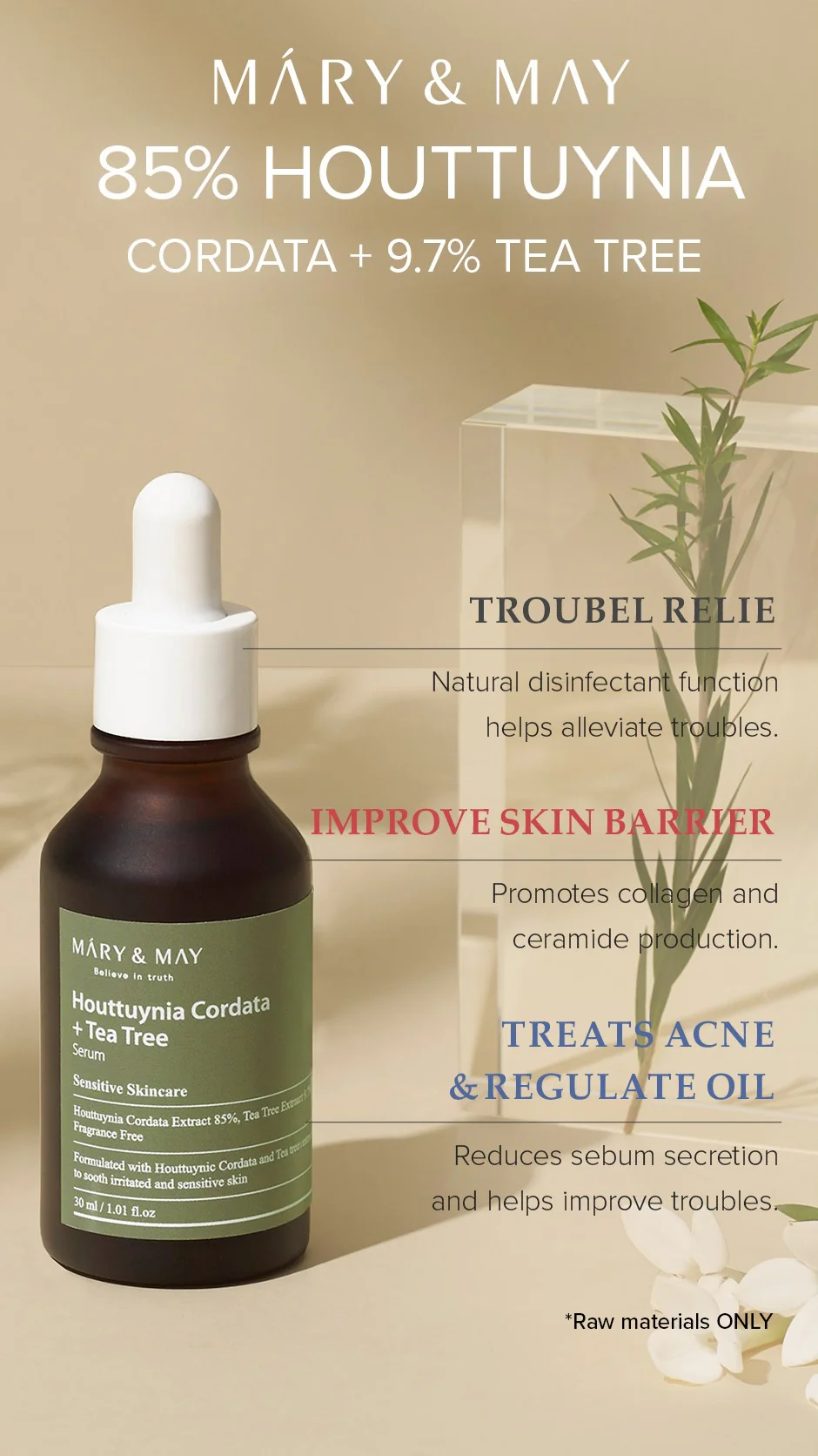 [Mary&May] Houttuynia Cordata +Tea Tree Serum - 30ml - Image 12