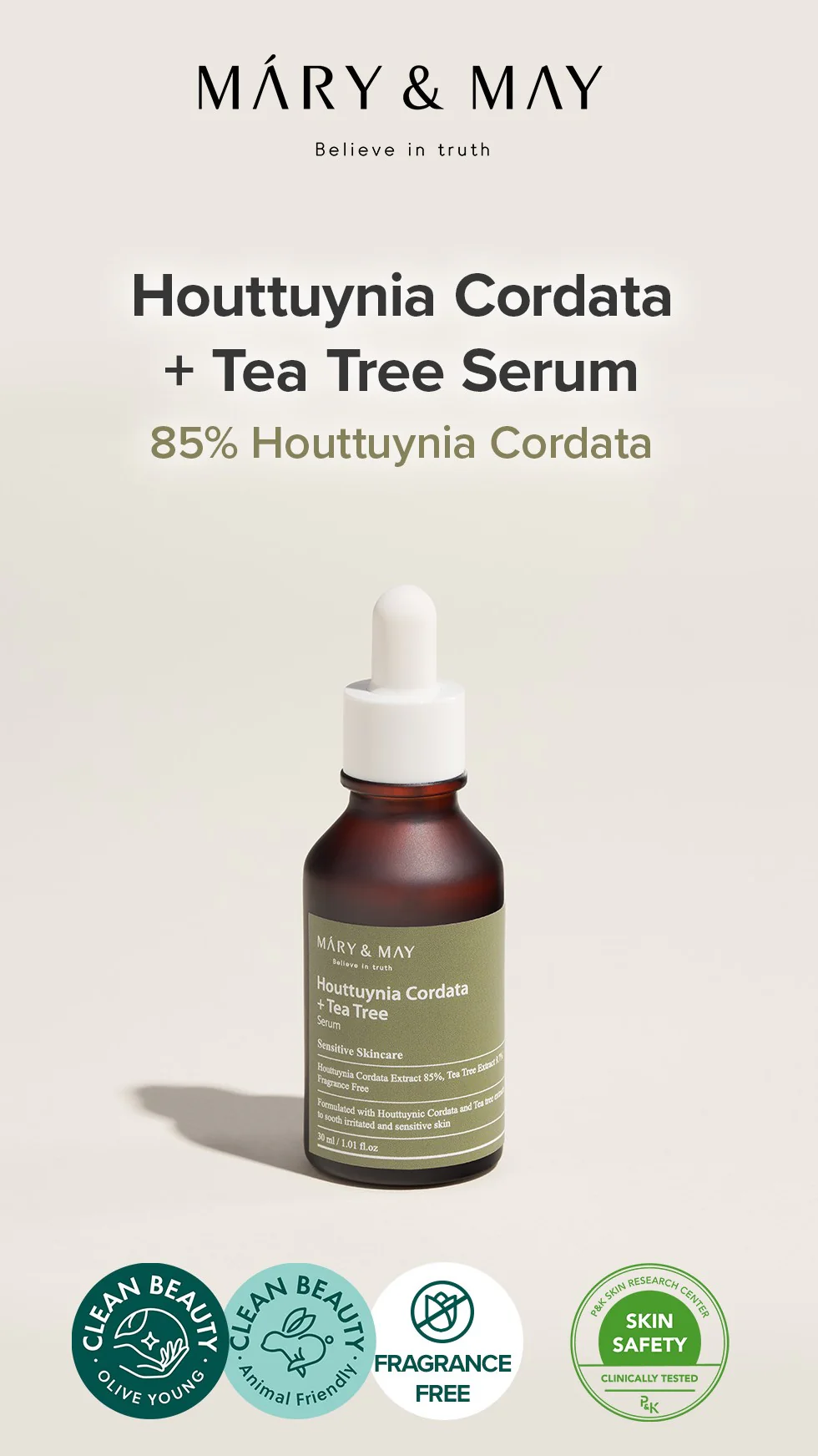 [Mary&May] Houttuynia Cordata +Tea Tree Serum - 30ml - Image 9
