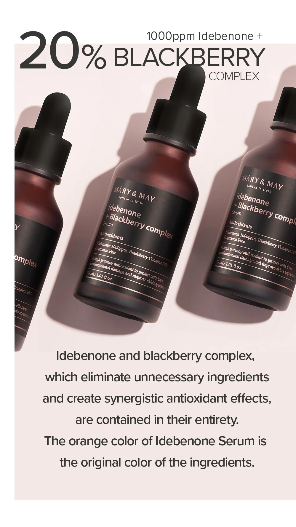 [Mary&May] Idebenone + Blackberry Complex Serum - 30ml - Image 5