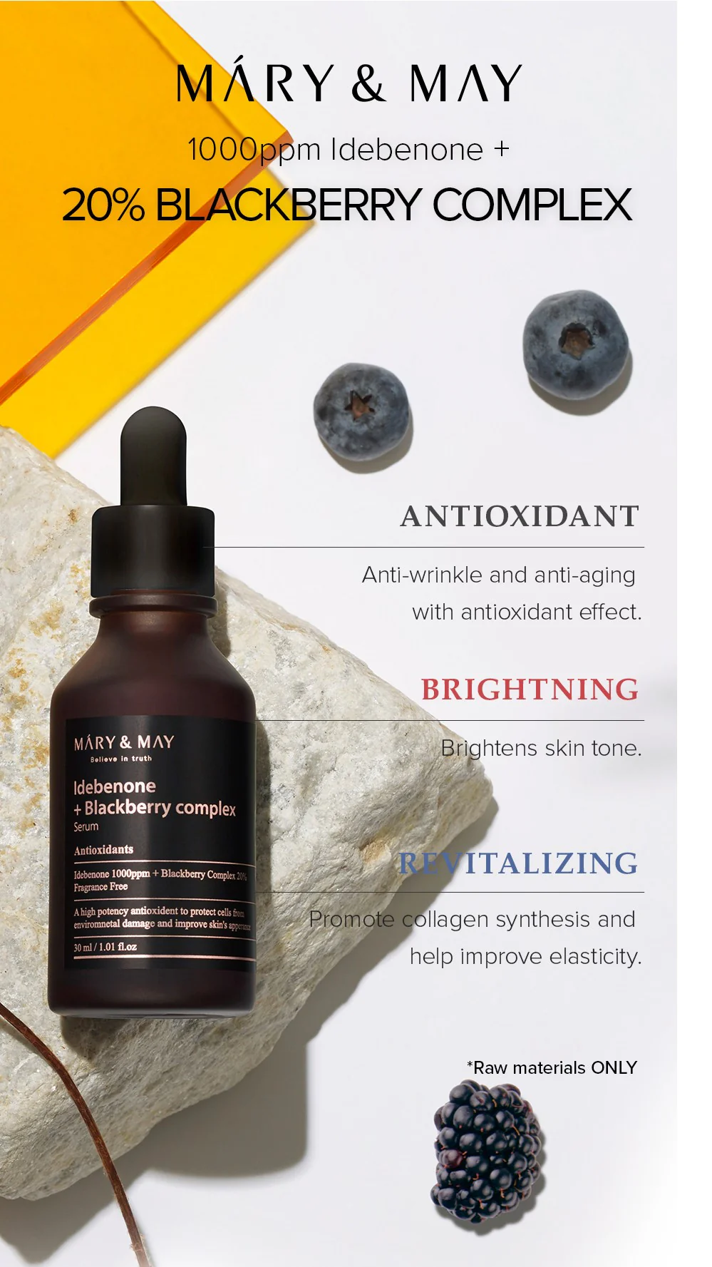 [Mary&May] Idebenone + Blackberry Complex Serum - 30ml - Image 6