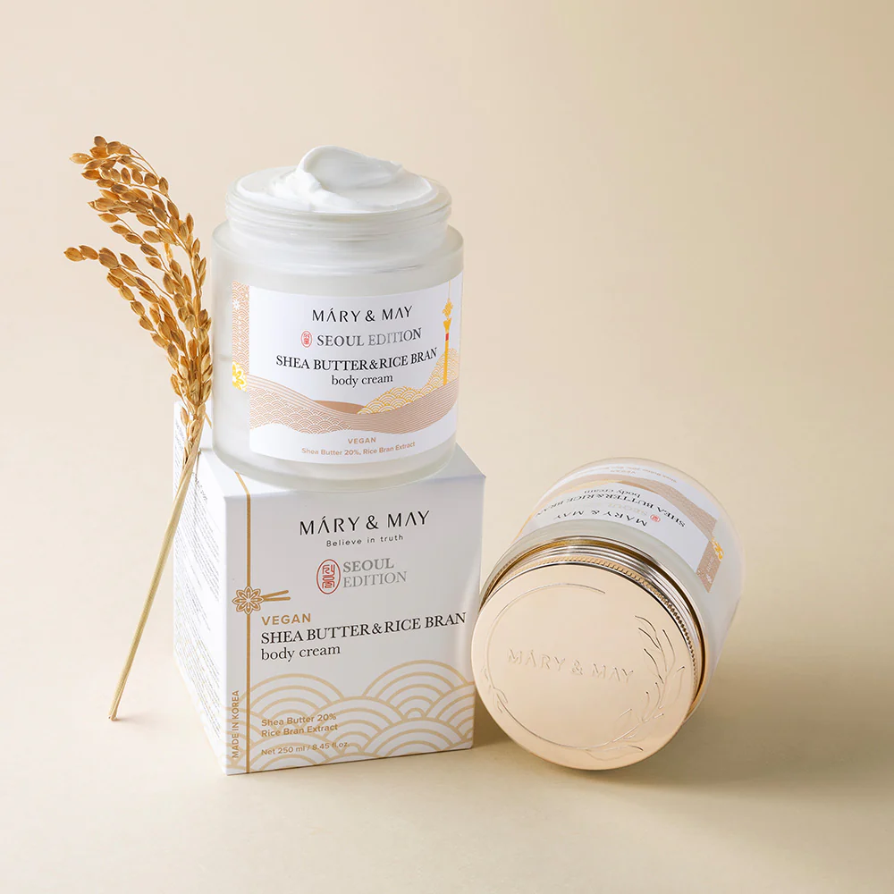 [Mary&May] Shea Butter & Rice Bran Body Cream 250ml - Image 3