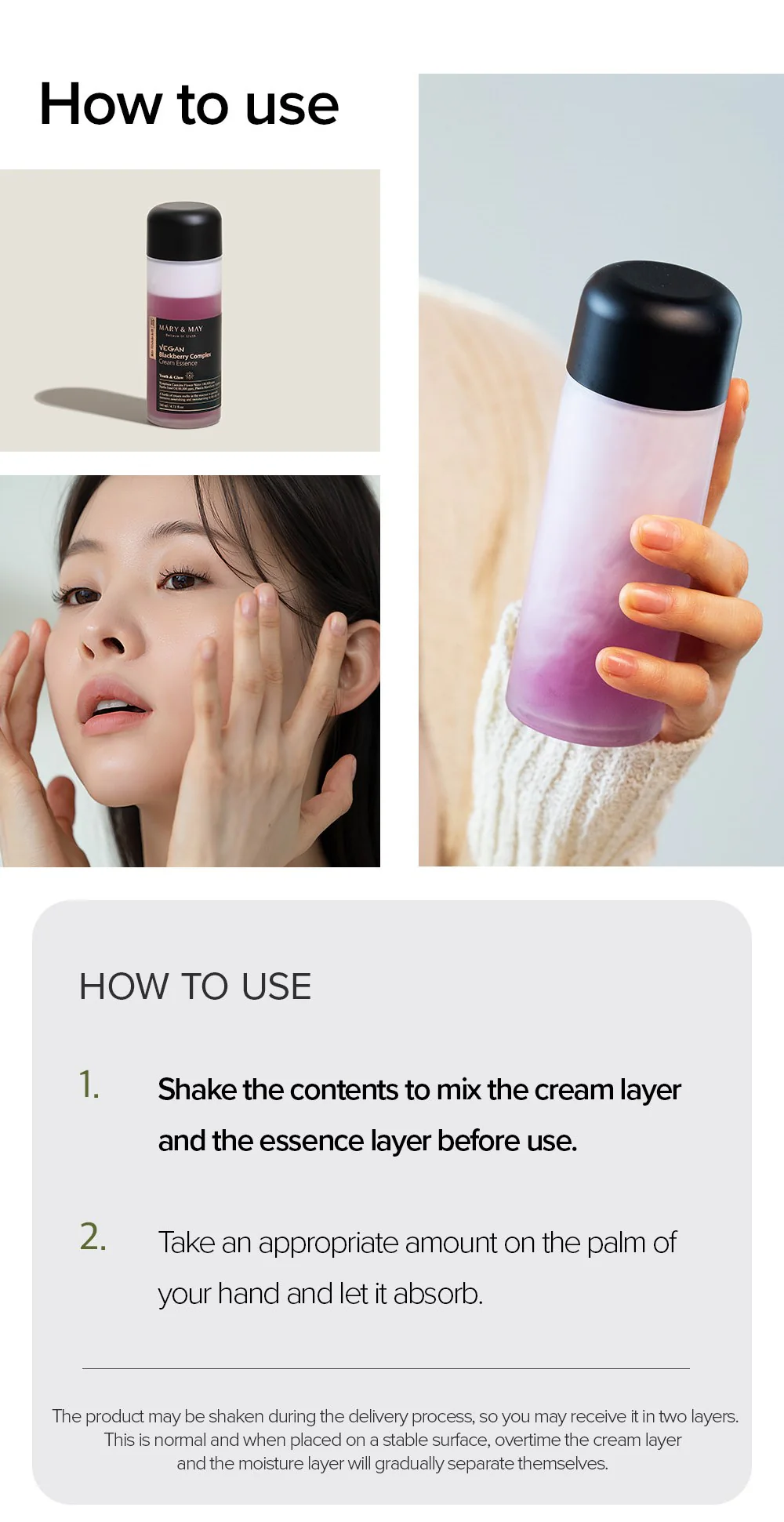 [Mary&May] Vegan Blackberry Complex Cream Essence 140ml - Image 19
