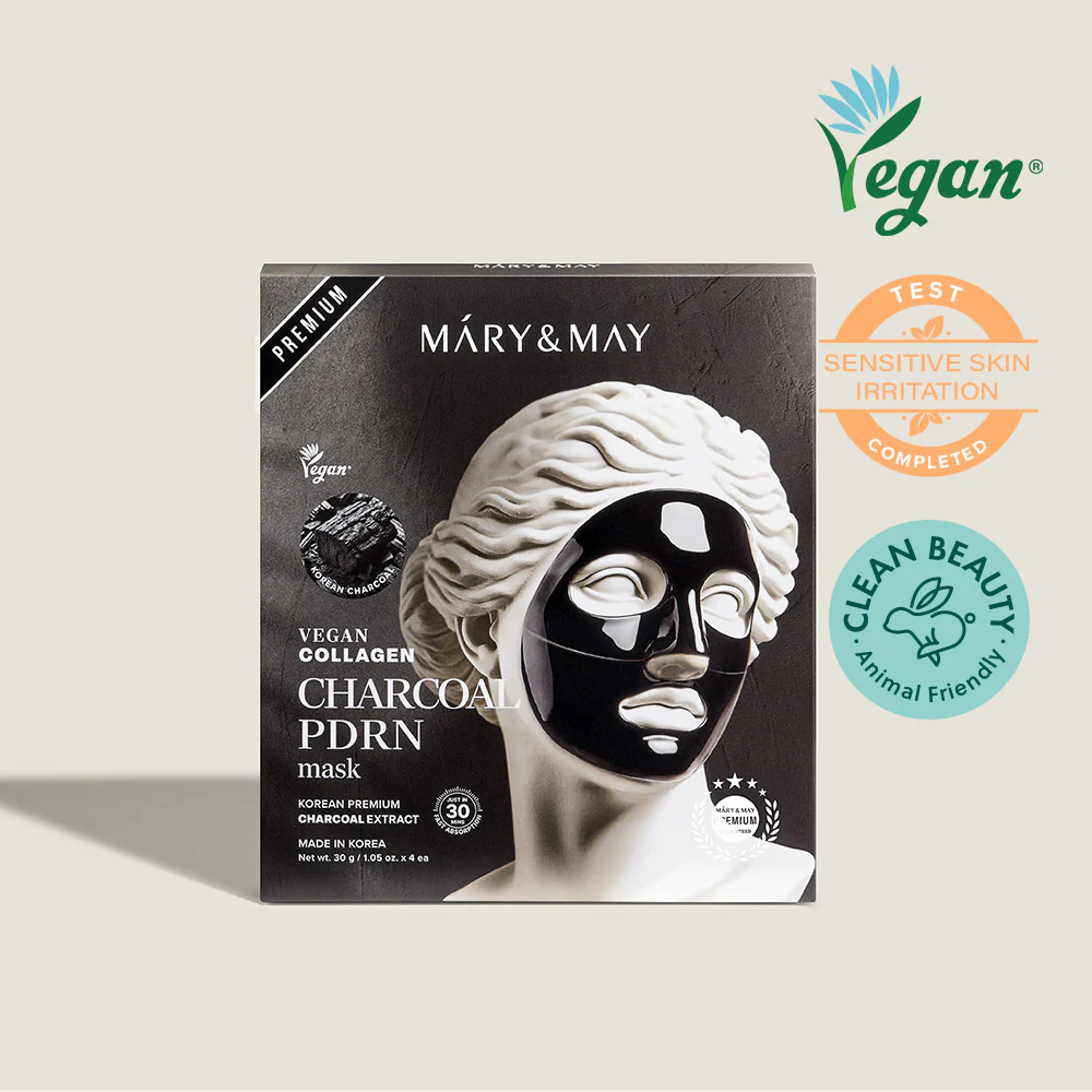 [Mary&amp;May] Mascarilla vegana de colágeno y carbón PDRN (30 g x4) - Image 2