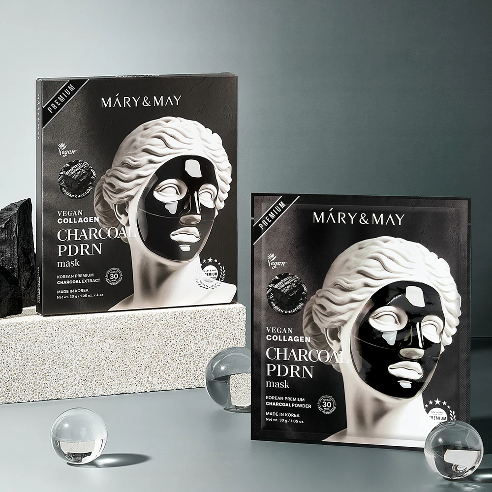 [Mary&amp;May] Mascarilla vegana de colágeno y carbón PDRN (30 g x4) - Image 6