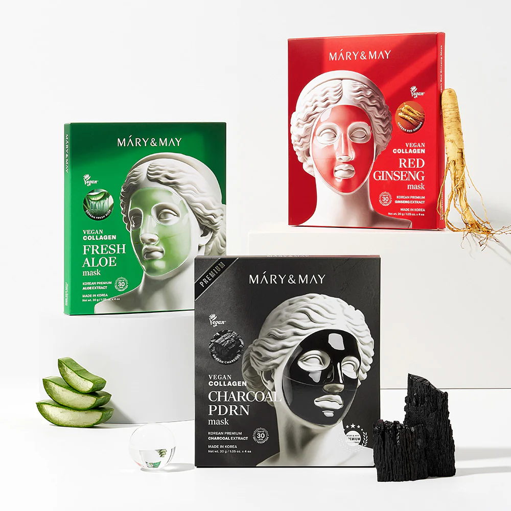 [Mary&amp;May] Mascarilla vegana de colágeno y aloe vera (30 g x4) - Image 11