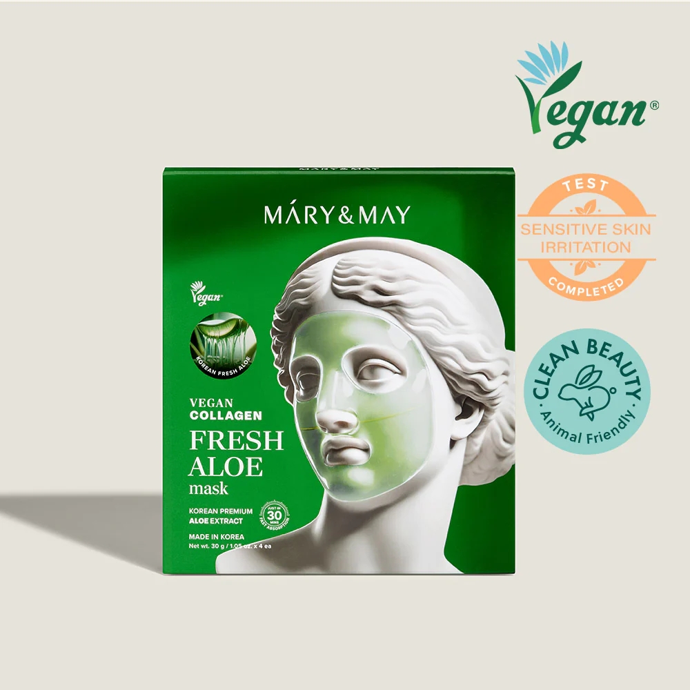[Mary&amp;May] Mascarilla vegana de colágeno y aloe vera (30 g x4) - Image 2