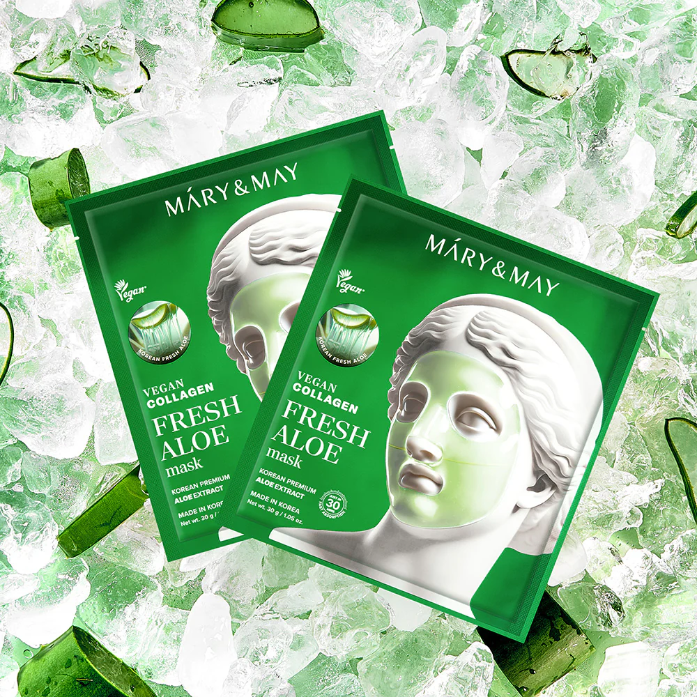 [Mary&amp;May] Mascarilla vegana de colágeno y aloe vera (30 g x4) - Image 6
