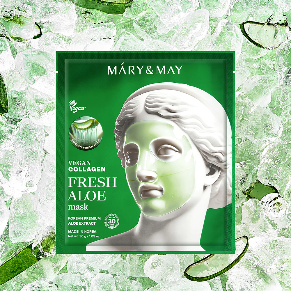 [Mary&amp;May] Mascarilla vegana de colágeno y aloe vera (30 g x4) - Image 7