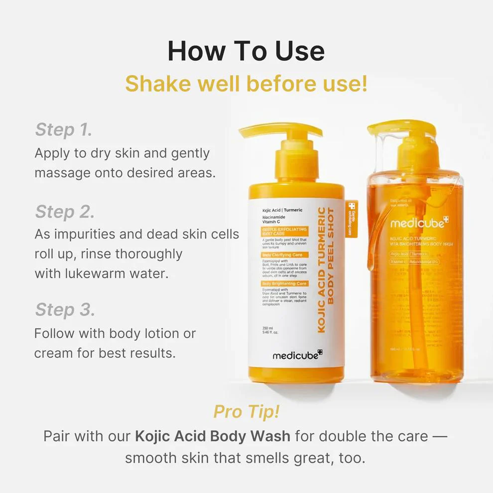 [Medicube] Kojic Acid Turmeric Body Peel Shot 280ml - Image 8