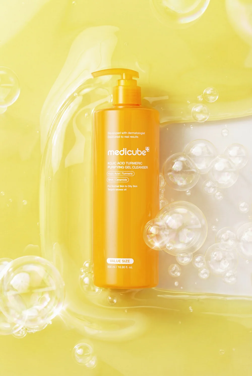 [Medicube] Kojic Acid Turmeric Gel to Foam Cleanser 500ml - Image 4
