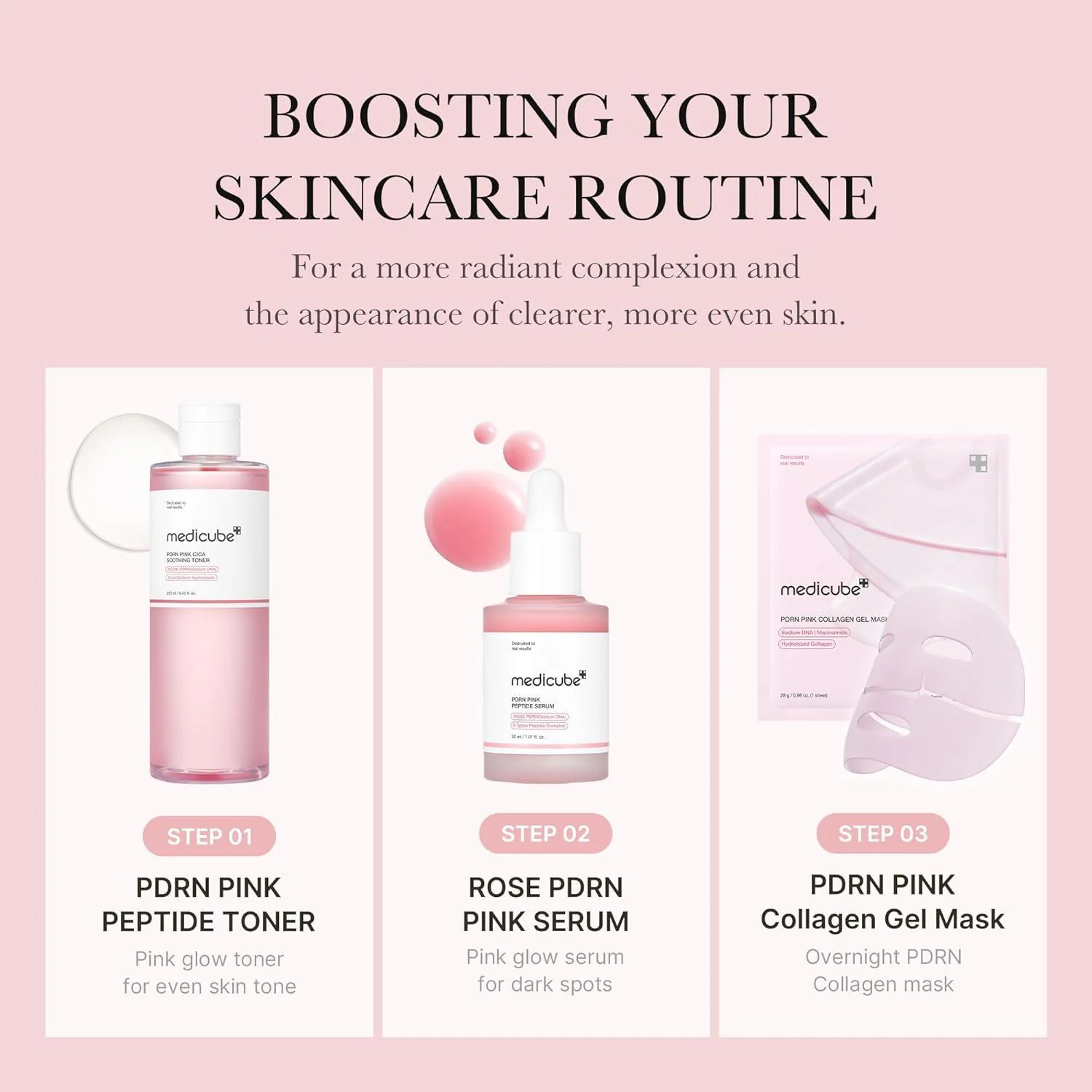 [Medicube] PDRN Tónico Calmante Pink Cica 250 ml - Image 8