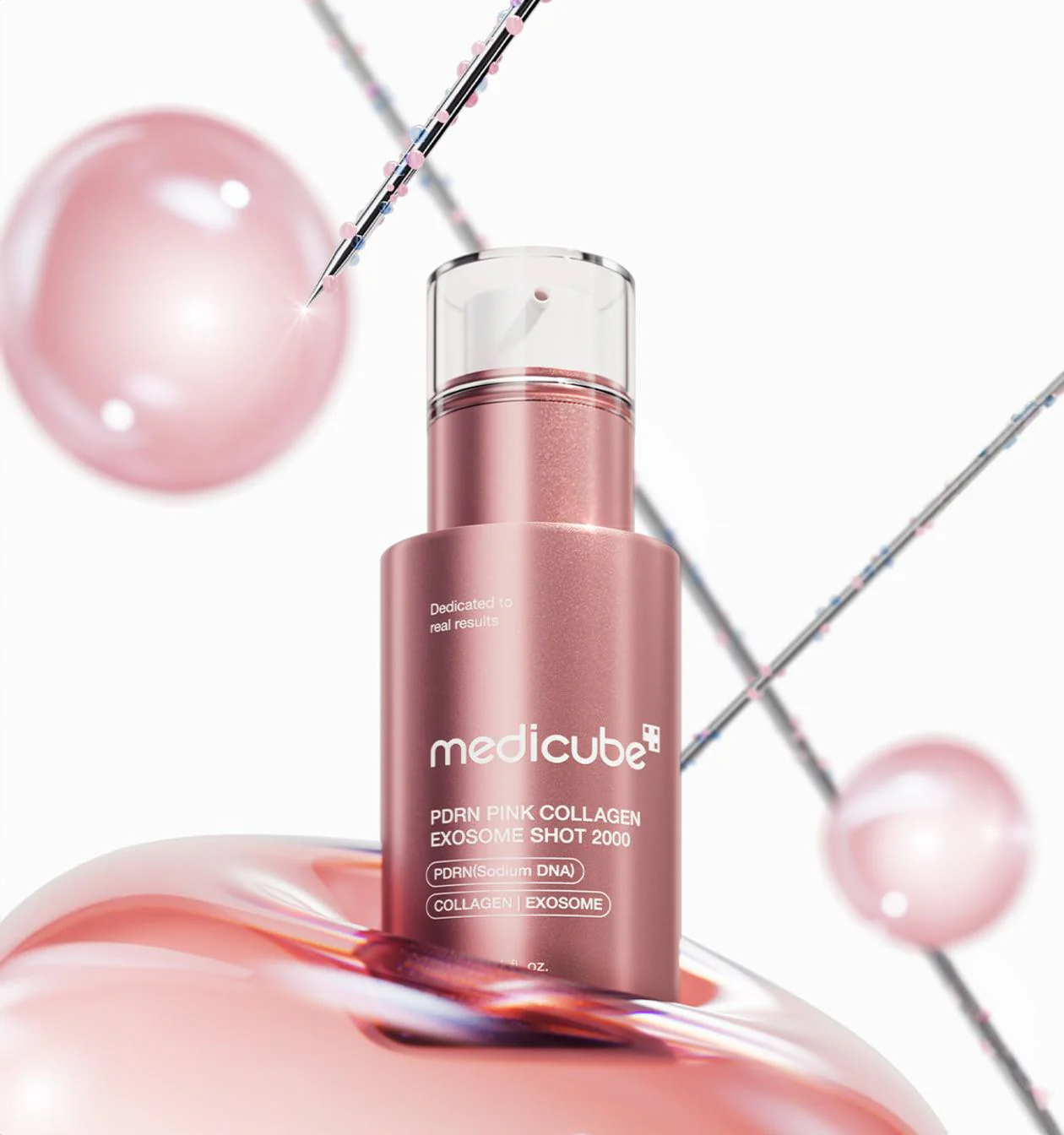 [Medicube] Ampolla de colágeno rosa PDRN con exosoma 2000 30ml - Image 2