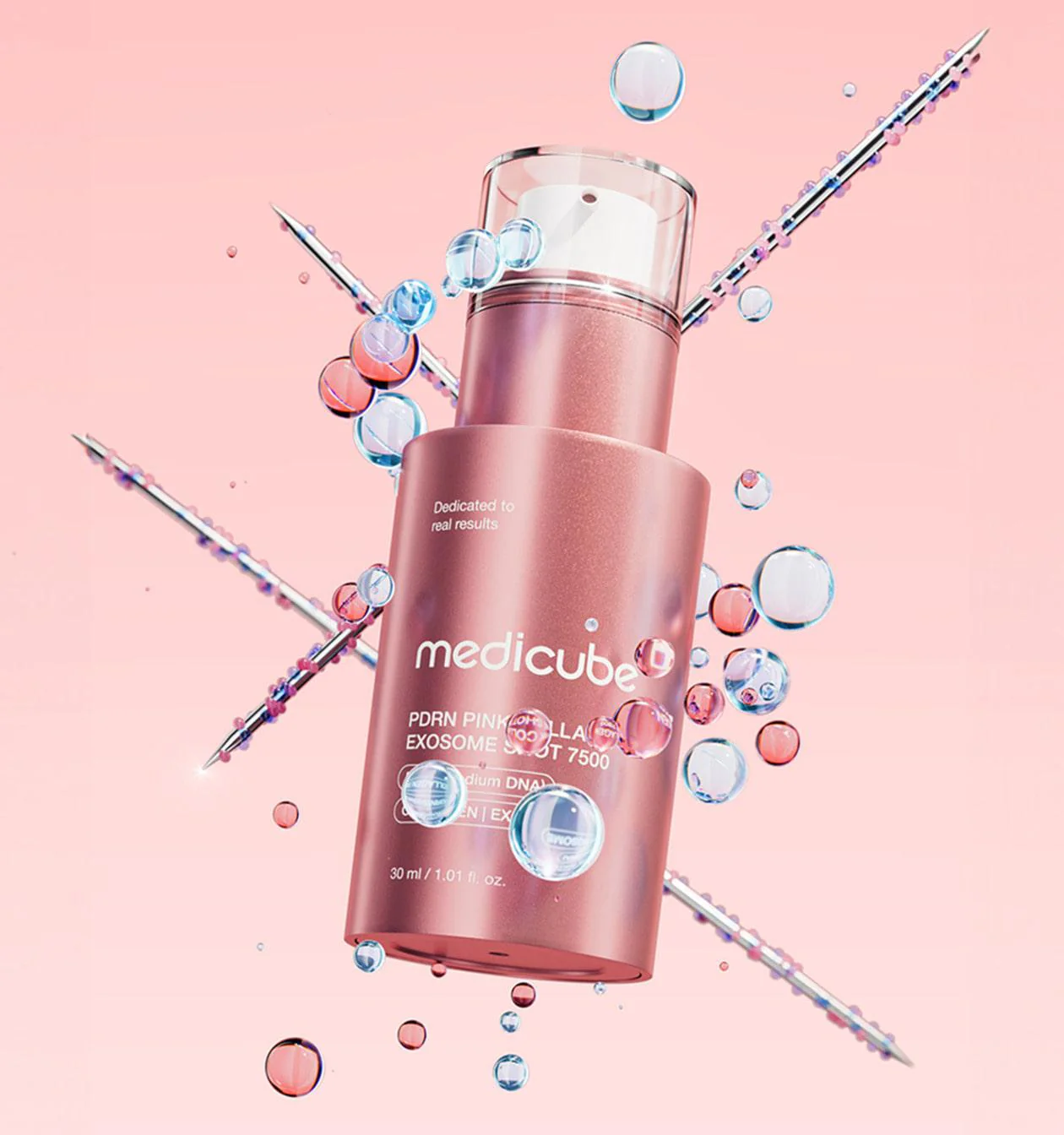 [Medicube] Ampolla de inyección de exosomas de colágeno rosa PDRN 7500 (30 ml) - Image 5
