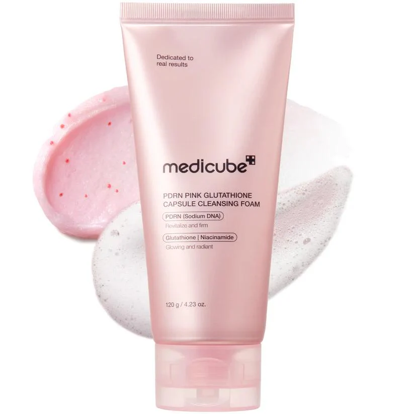 [Medicube] PDRN Pink Glutathione Capsule Cleansing Foam 120g - Image 2