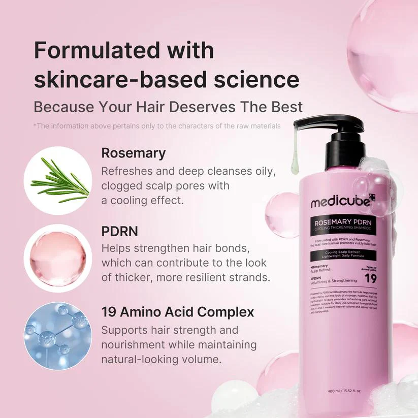 [Medicube] Rosemary PDRN Cooling Thickening Shampoo 400ml - Image 7