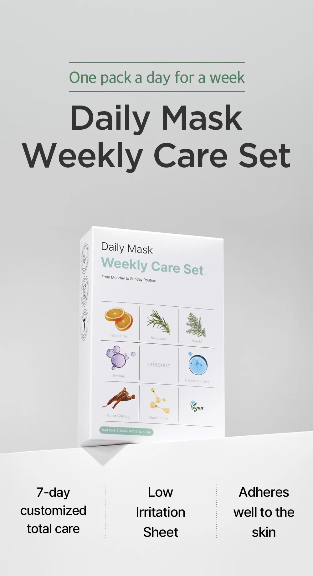 [MIXSOON] Daily Mask Weekly Care Set 20ml*7ea - Image 3