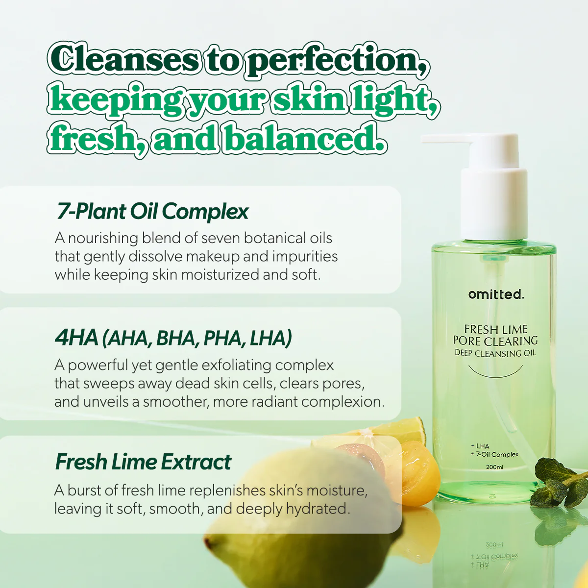[Omitted] Fresh Lime Pore Clearing Deep Cleansing Oil 200ml - Image 9