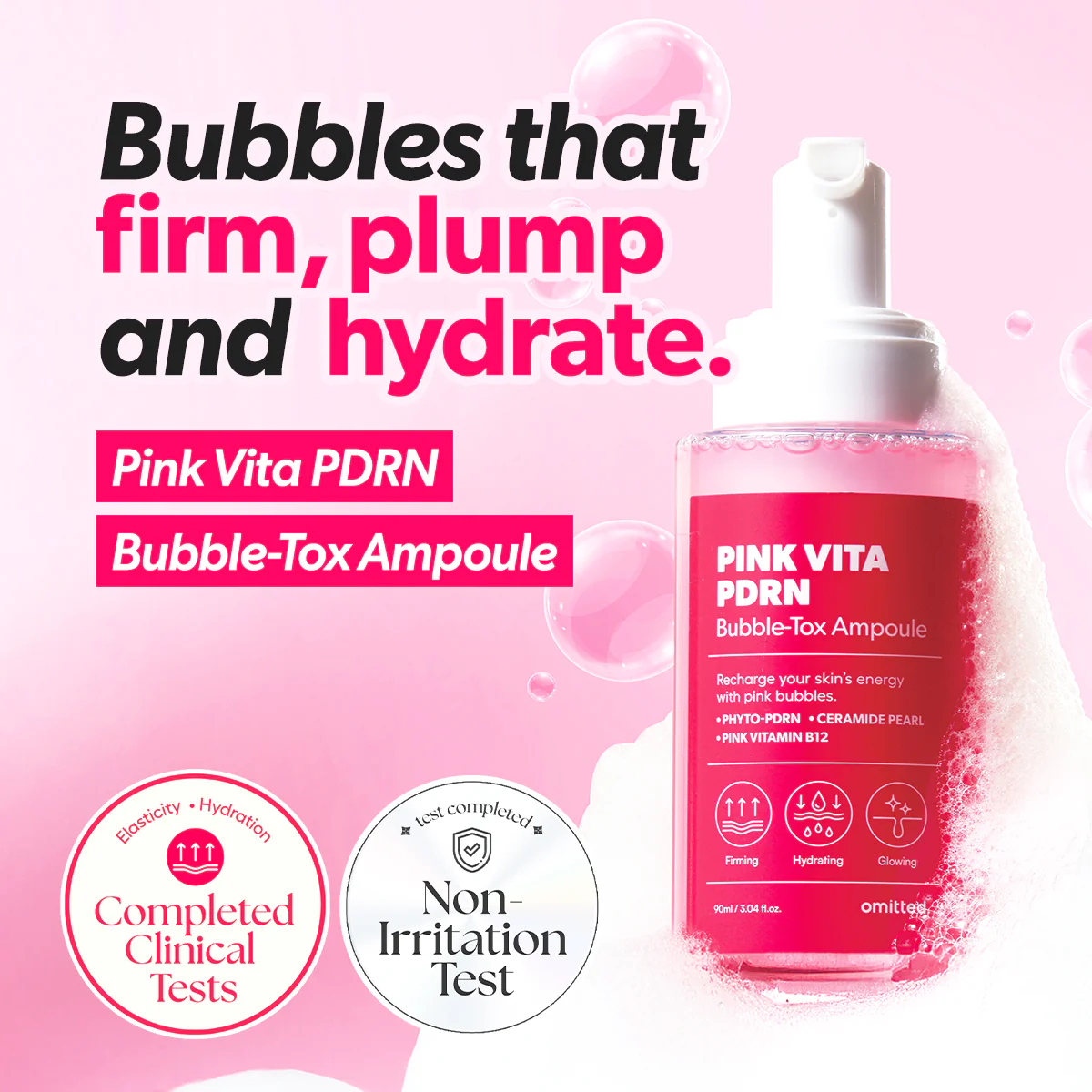 [Omitted] Pink Vita PDRN Bubble-Tox Ampoule 90ml - Image 4