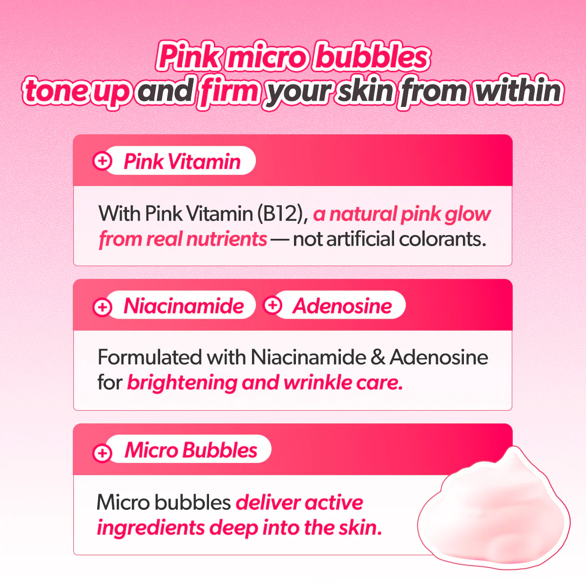 [Omitted] Pink Vita PDRN Bubble-Tox Ampoule 90ml - Image 6