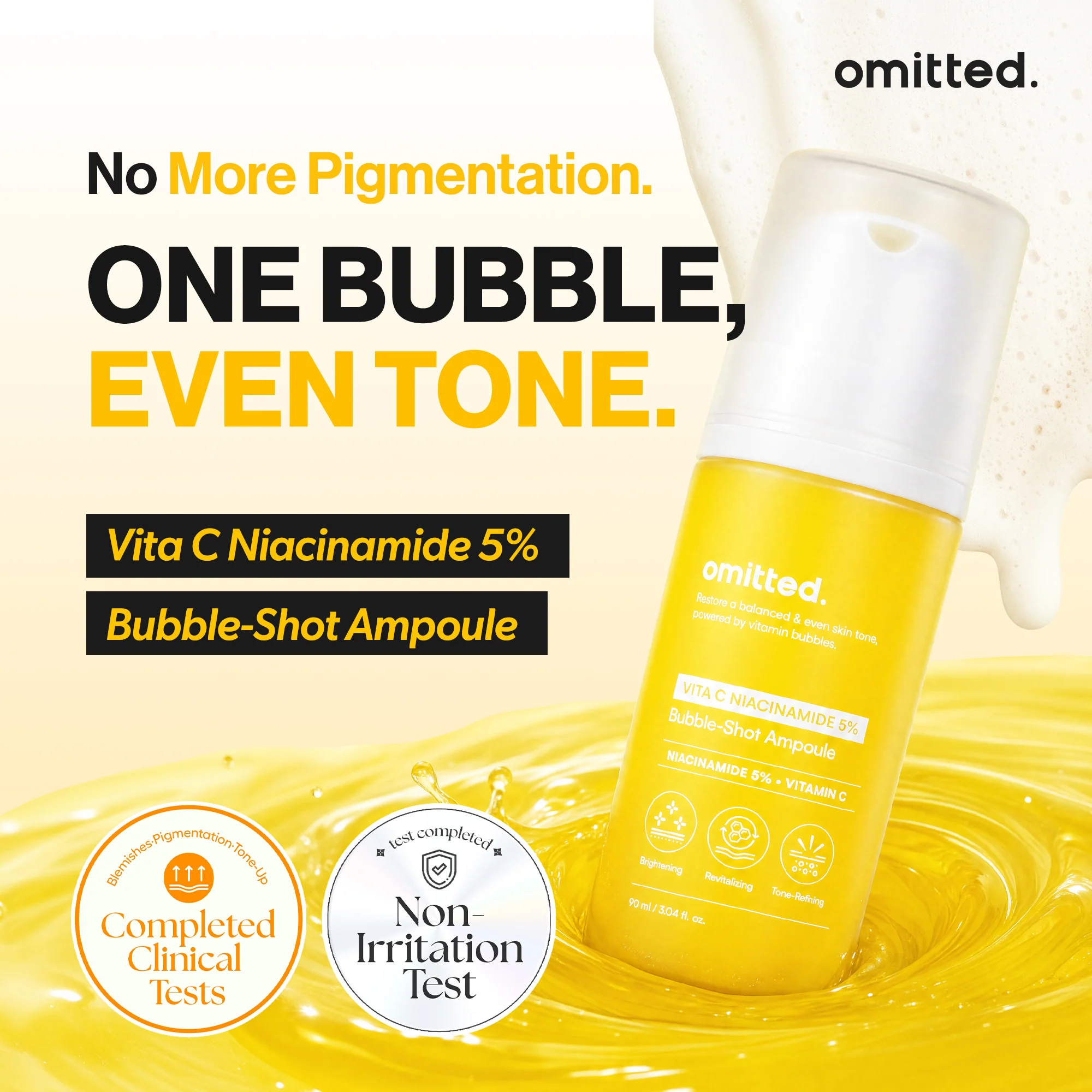[Omitted] Vita C Niacinamide 5% Bubble-Shot Ampoule 90ml - Image 2