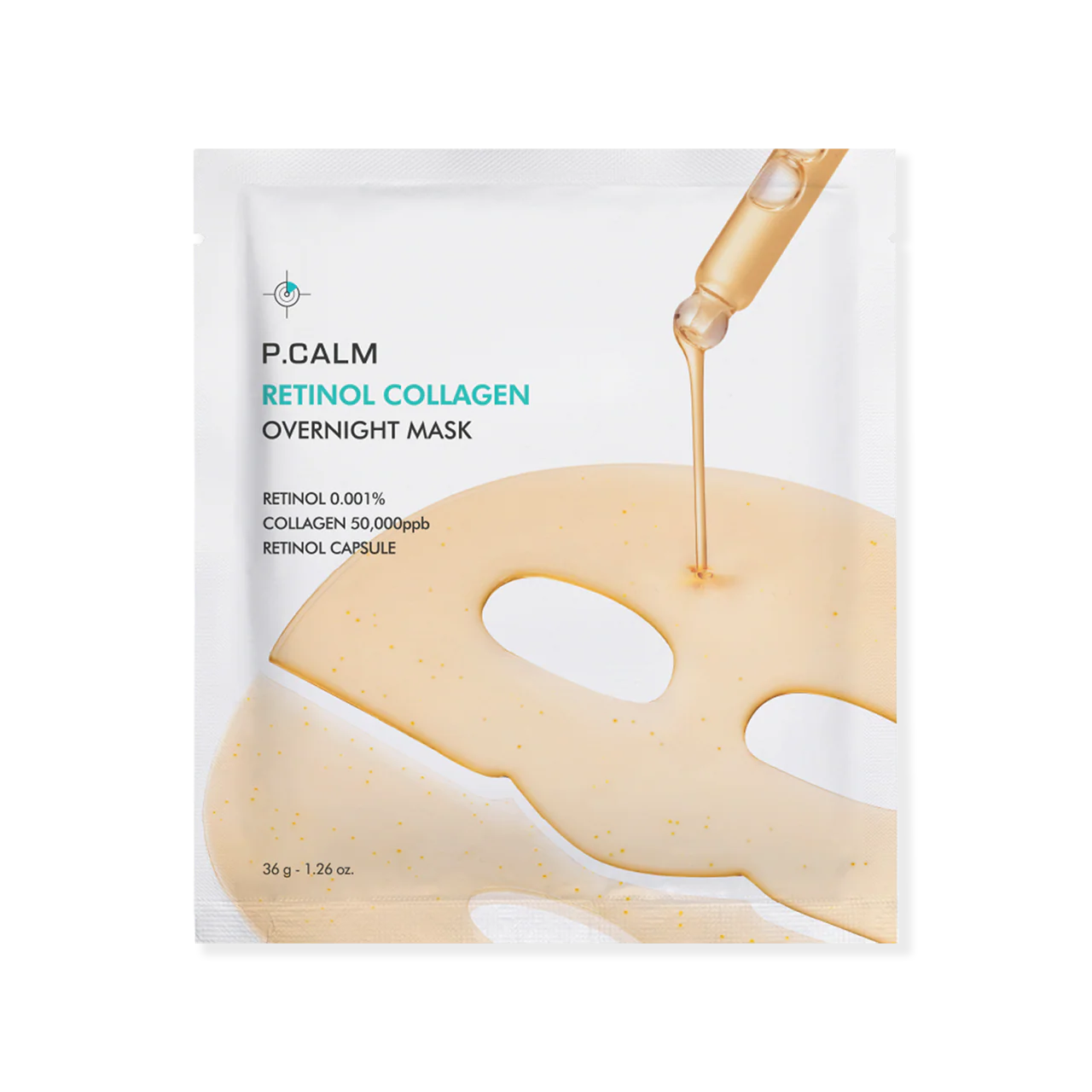 [P.CALM] Mascarilla de noche con colágeno y retinol 36 g*4