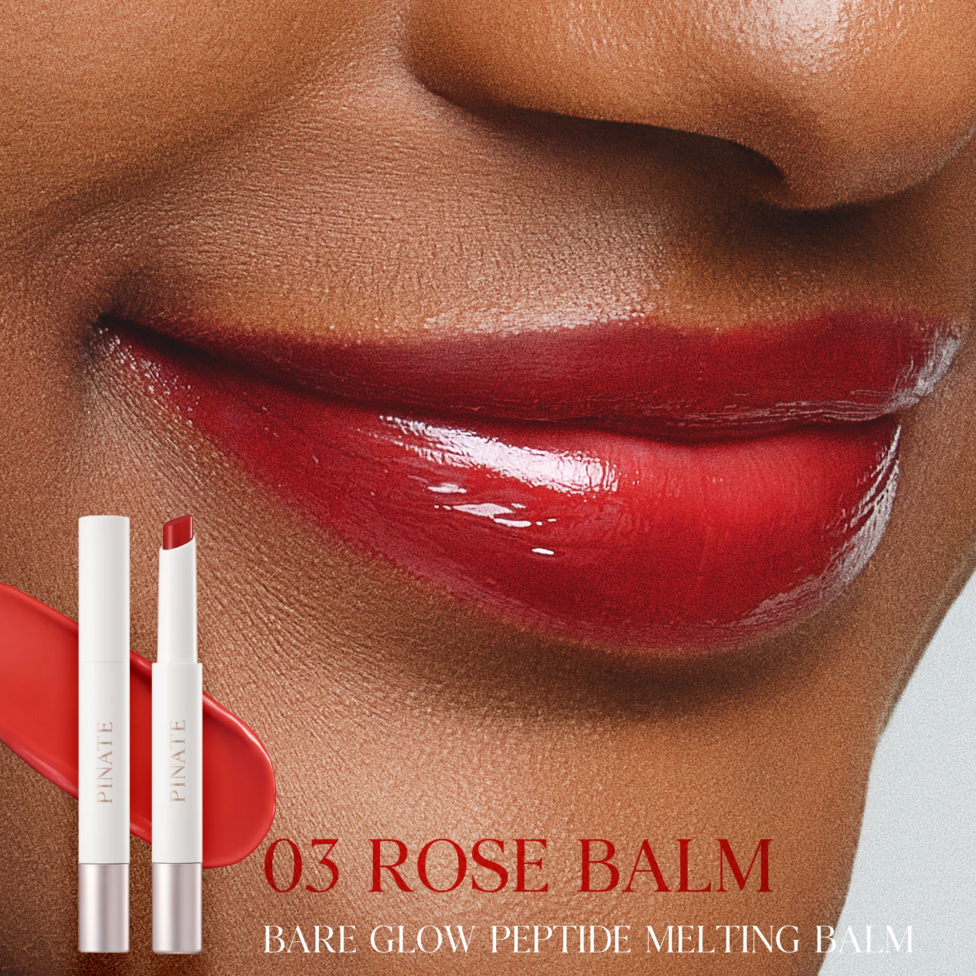[Pinate] Bare Glow Peptide Melting Balm - 03 Rose balm 1.8g - Image 6