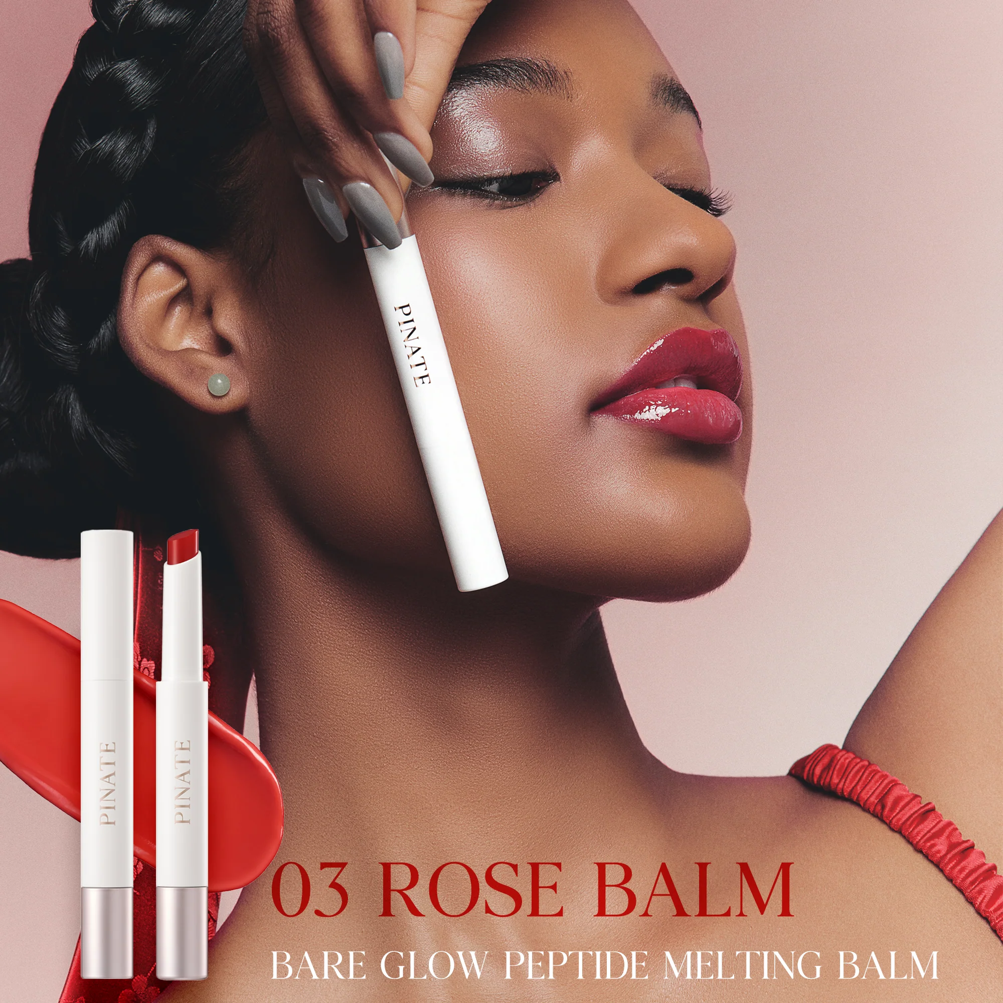 [Pinate] Bare Glow Peptide Melting Balm - 03 Rose balm 1.8g - Image 7