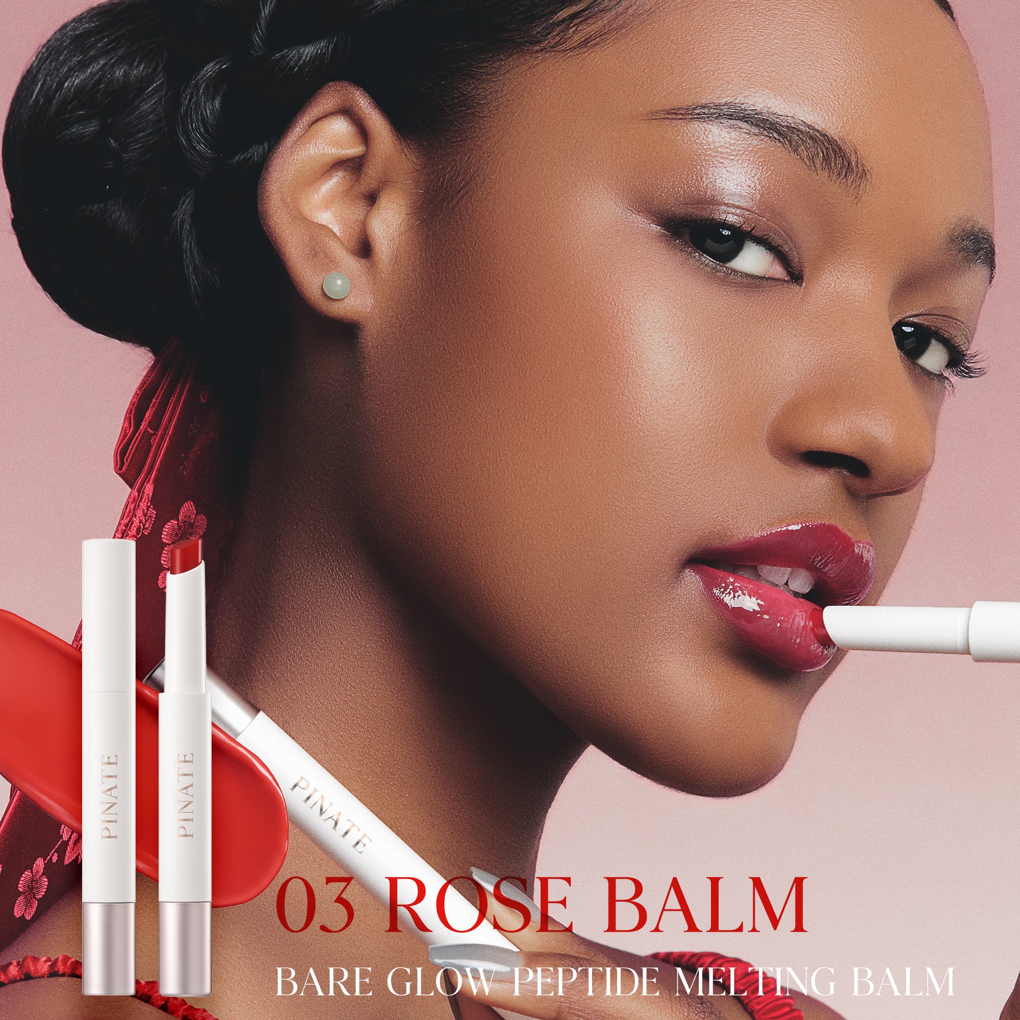 [Pinate] Bare Glow Peptide Melting Balm - 03 Rose balm 1.8g - Image 8