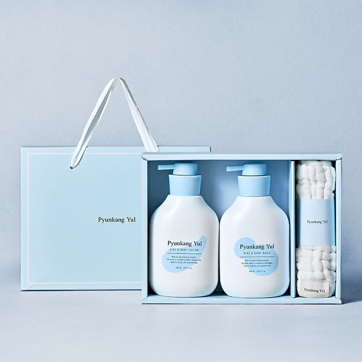 [PyunkangYul] Kids & Baby Line Gift Set 590ml*2+guaze - Image 3