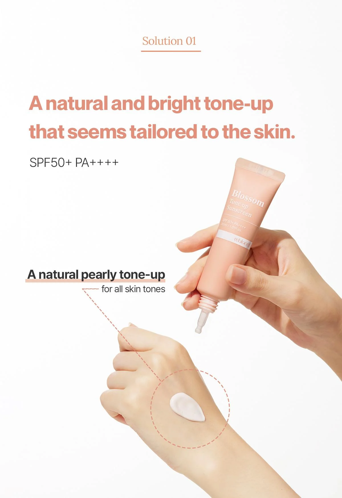 [Reblocell] Blossom Tone up Sunscreen SPF 50+ PA++++ 30ml - Image 5