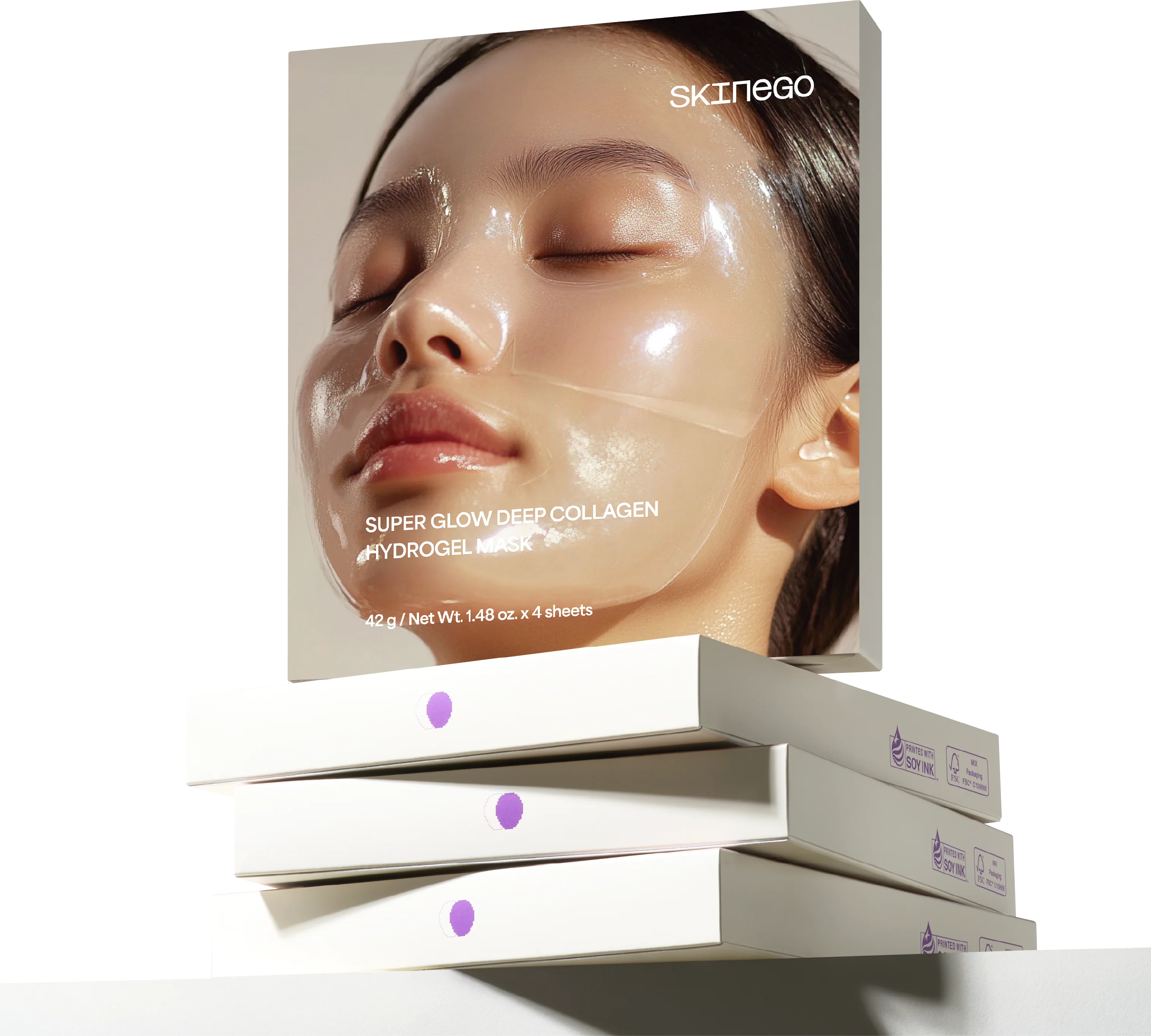 [Skinego] Super Glow Deep Collagen Hydrogel Mask - 2 Size - Image 4