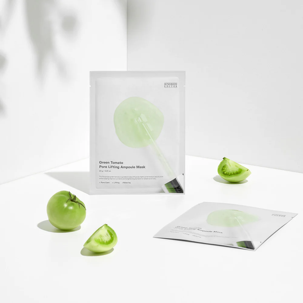 [SUNGBOON EDITOR] Green Tomato Pore Lifting Ampoule Mask 23g*10pcs - Image 2