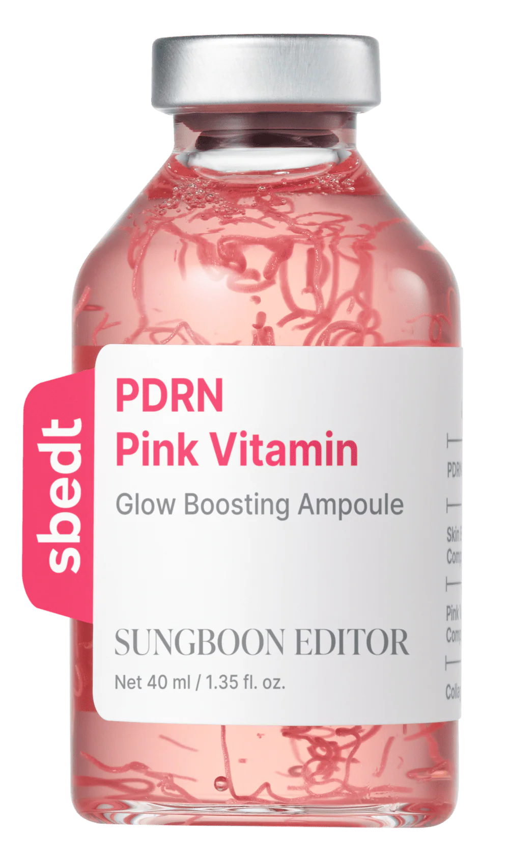 [SUNGBOON EDITOR] PDRN Pink Vitamin Glow Boosting Ampoule 40ml - Image 3